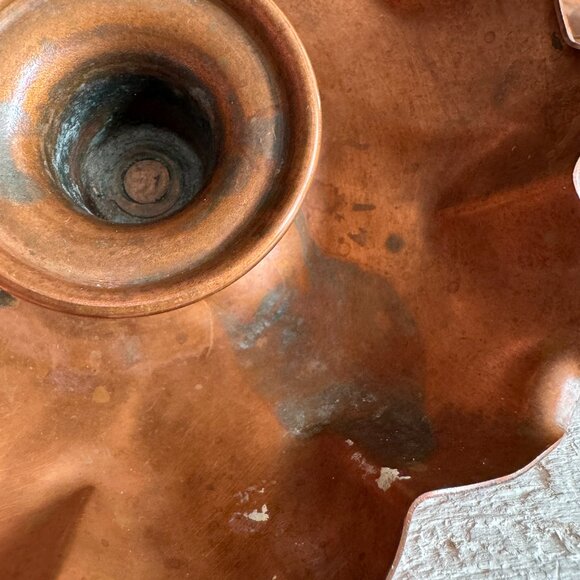 Set of Two Vintage Drumgold Hammered Copper Candle Stick Holders - Picture 6 of 12